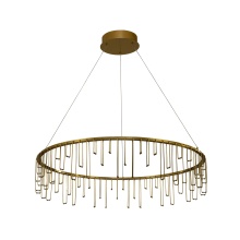 Golden Canada 5461-32 SSG - Golden Lighting Lucerna Integrated LED 32in Chandelier in Stainless Steel Gold